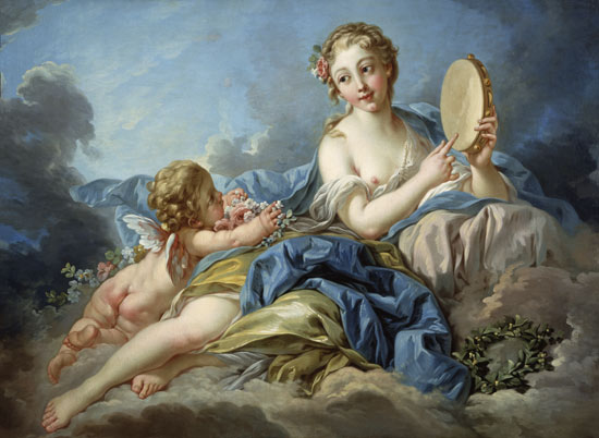 Terpsichore, the Muse of the choir lyric poetry. a François Boucher