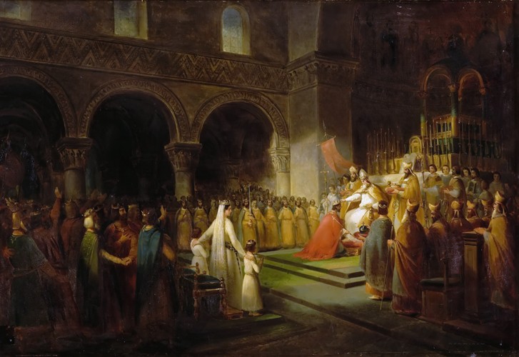 The Anointing of Pepin the Short at Saint-Denis, 28 July 754 a Francois Dubois