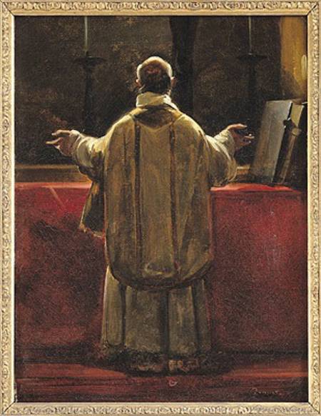 Priest at the Altar a François Marius Granet