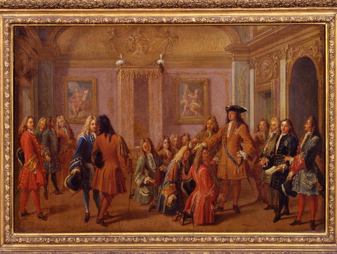 First Ennoblement of the Knights of the Order of Saint-Louis by Louis XIV in Versailles on 8 May 169 a Francois Marot