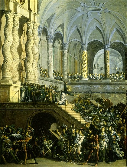 Christ Driving the Money Lenders from the Temple a Francois de (Monsu Desiderio) Nome