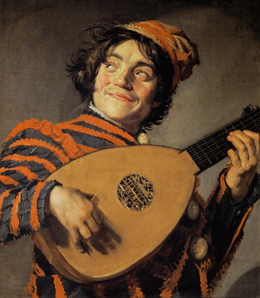 Lute playing fool a Frans Hals
