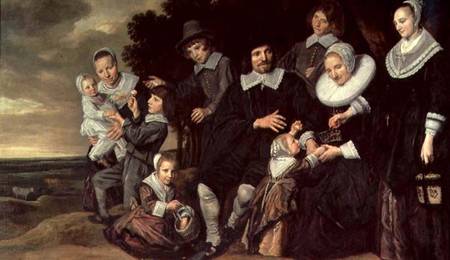 Family Group in a Landscape a Frans Hals