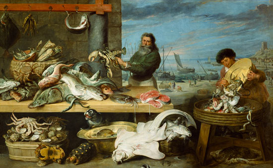 Mercato del pesce a Frans Snyders