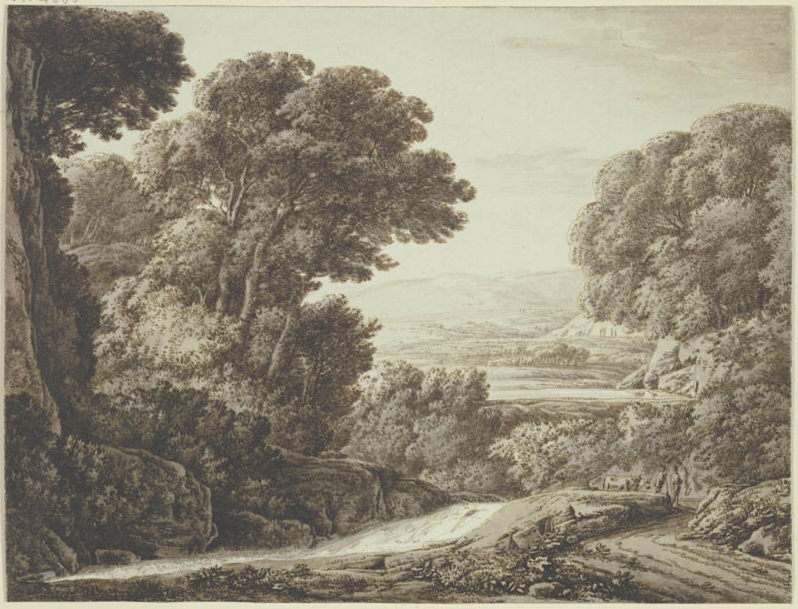 Waldige Landschaft mit Bach a Franz Innocenz Josef Kobell