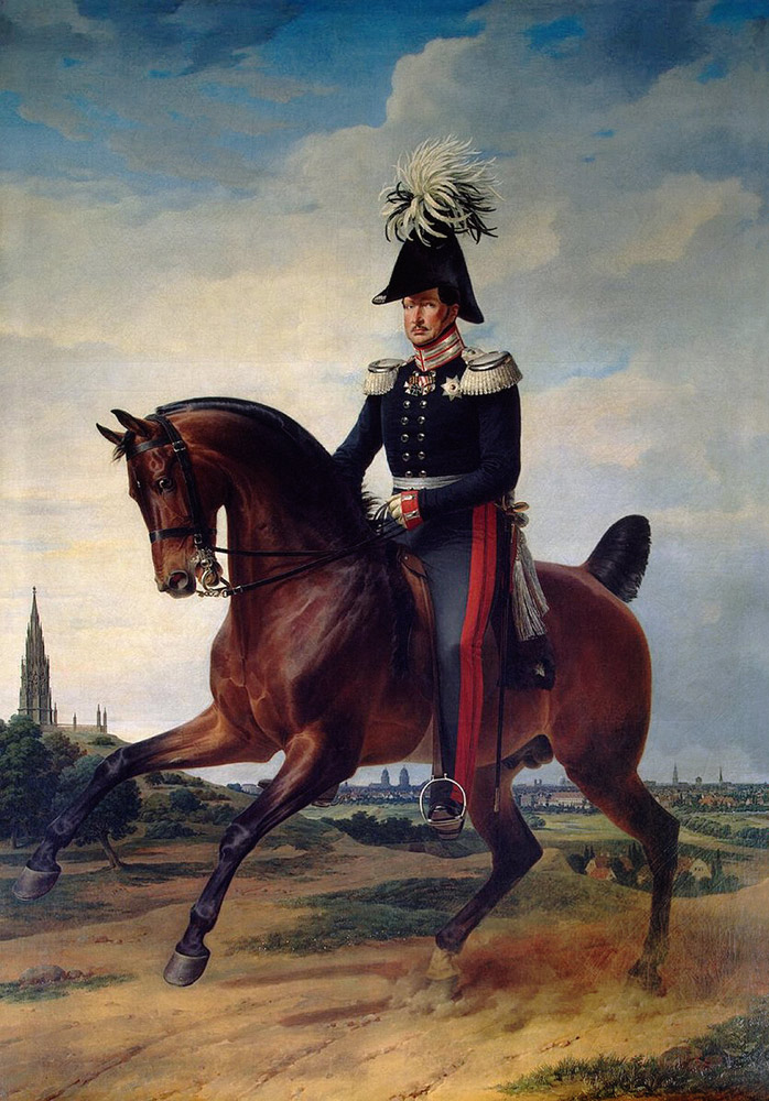 Equestrian Portrait of Frederick William III of Prussia (1797-1840) a Franz Krüger