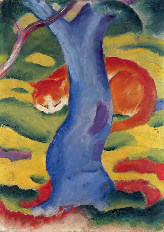 Gatto dietro un albero a Franz Marc