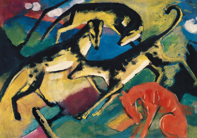 Playing dogs a Franz Marc