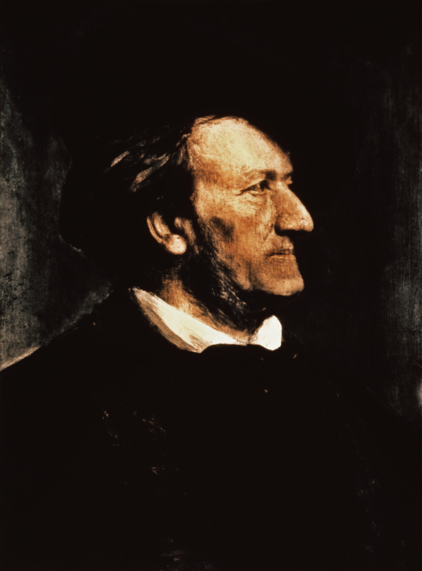 Portrait of Richard Wagner (1813-83) a Franz von Lenbach