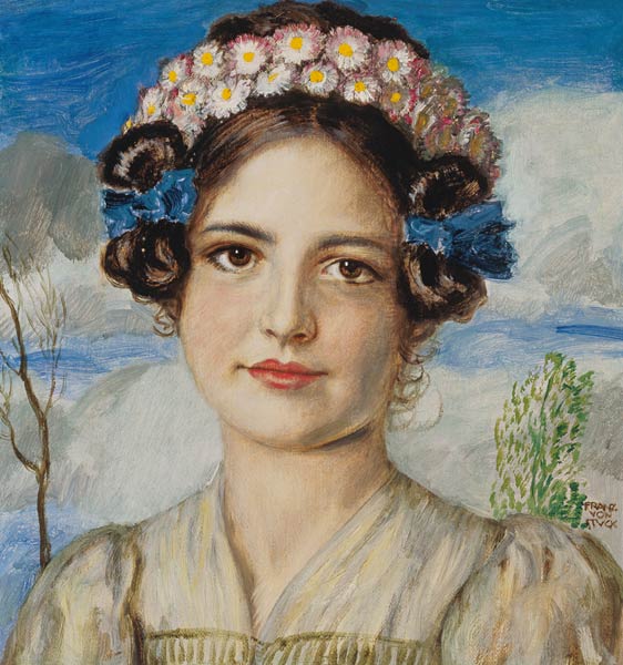 Portrait of the daughter Mary. a Franz von Stuck