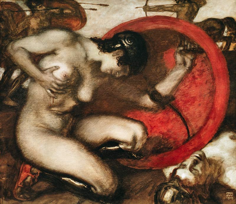 This one wounded Amazone a Franz von Stuck