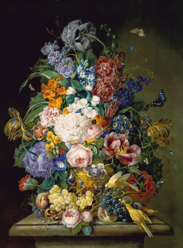 Mazzo di fiori - quadro di Franz Xaver Petter come stampa d\'arte o dipinto.