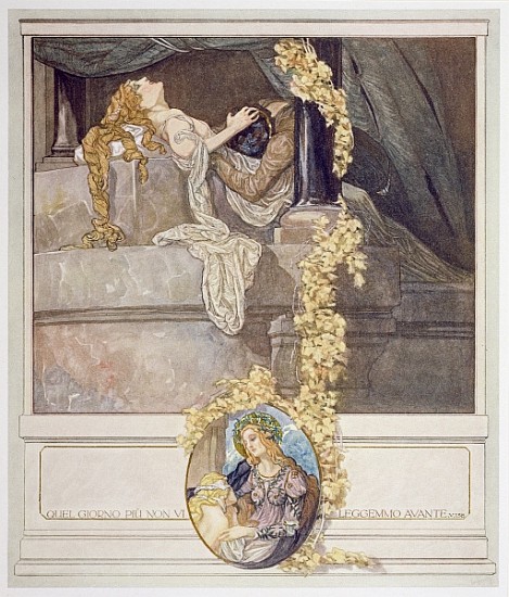 Illustration from Dante''s ''Divine Comedy'', Inferno, Canto V a Franz von (Choisy Le Conin) Bayros