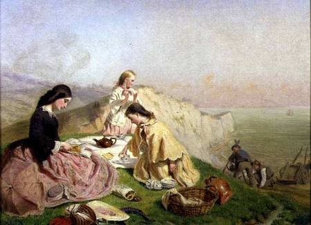 The Picnic on a Clifftop a Frederick James Shields