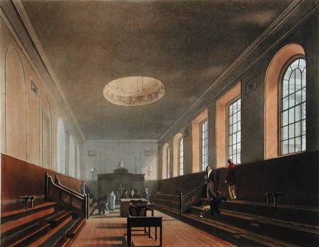 The School Room of St. Paul's, from Ackermann's 'History of the St. Paul's School', part of 'History a Frederick Mackenzie