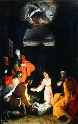 Adoration of the Shepherds, 1590 (oil on canvas) a Federico Fiori Barocci