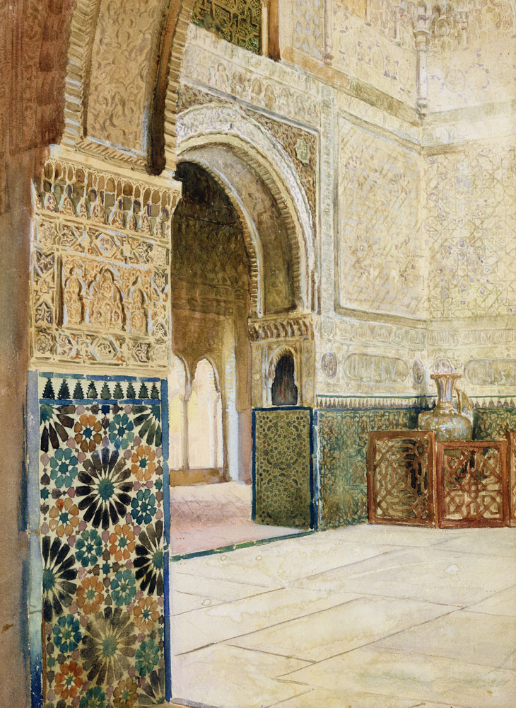 Interior of the Alhambra, Granada a Scuola Francese
