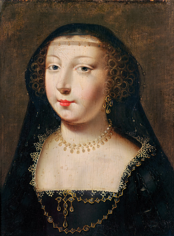 Portrait of Gabrielle d''Estrees a Scuola Francese