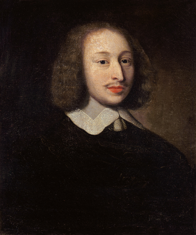 Portrait of Blaise Pascal (1623-62) a Scuola Francese