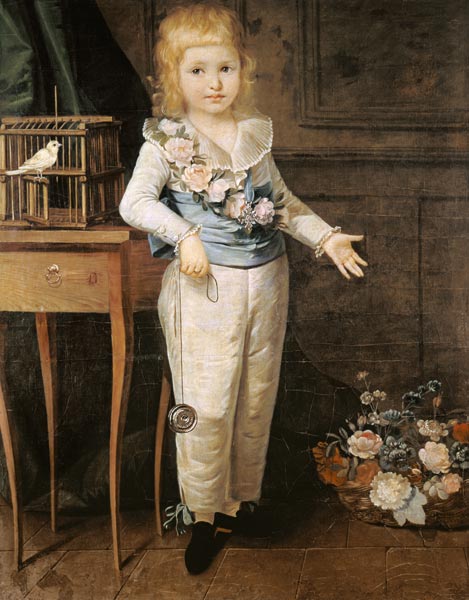 Portrait Presumed to be Louis XVII (1785-95) Playing with a Yo-Yo a Scuola Francese