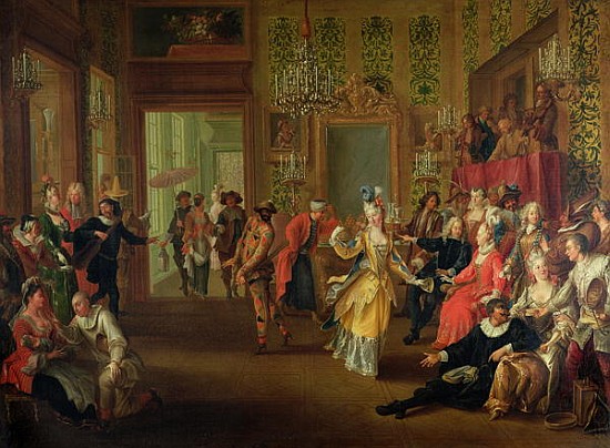 A Bal Pare during the Carnival, c.1710 a Scuola Francese