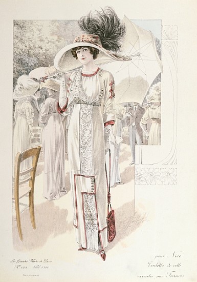 A town dress, from ''Les Grandes Modes de Paris'' () a Scuola Francese