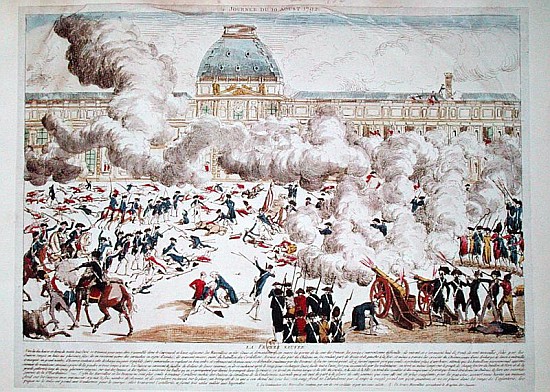 Attack on the Tuileries, 10th August 1792 a Scuola Francese