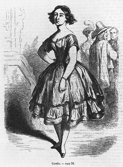 Coralie, illustration from ''Les Illusions perdues'' Honore de Balzac a Scuola Francese