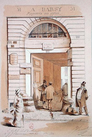 Entrance of the Hotel Bullion, 57 rue Jean-Jeacques Rousseau, Paris a Scuola Francese