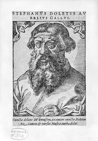 Etienne Dolet (1509-46) 1546 a Scuola Francese