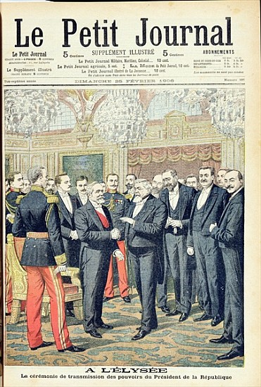 In the Elysee Palace, the Ceremonial Transfer of Powers of the President of the French Republic, ill a Scuola Francese
