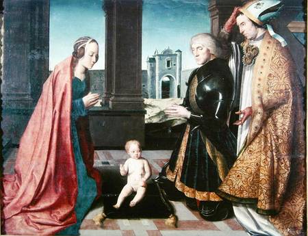 The Infant Christ Adored by a Knight a Scuola Francese