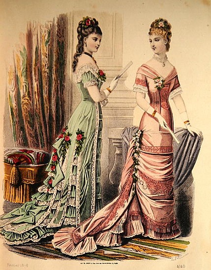 Paris fashion, from ''Journal des Demoiselles'' published Dupuy Paris a Scuola Francese