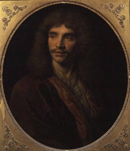 Portrait of Moliere (1622-73) a Scuola Francese