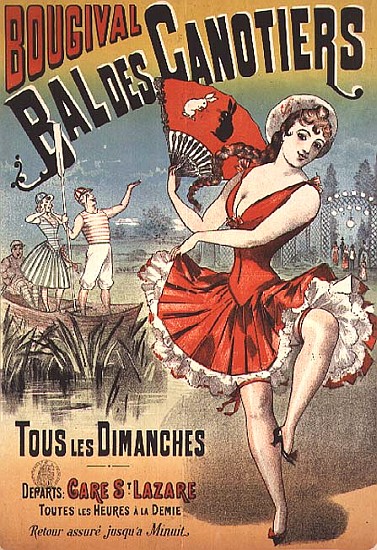 Poster for the ''Bal des Canotiers, Bougival'' a Scuola Francese