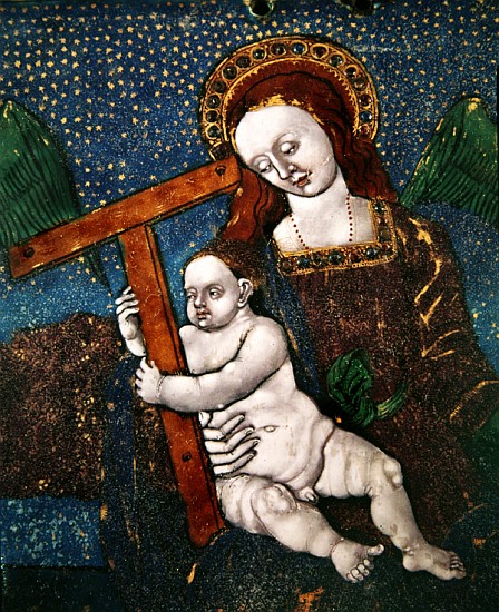 Virgin and Child (enamel) a Scuola Francese