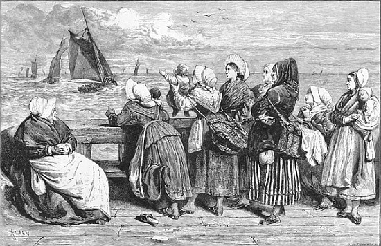 Waiting for the Boats, sketched near Boulogne, published in ''The Illustrated London News'' a Scuola Francese