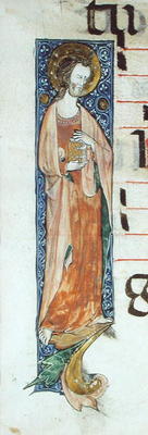 An Apostle Holding a Book, c.1320 (vellum) a French School, (14th century)