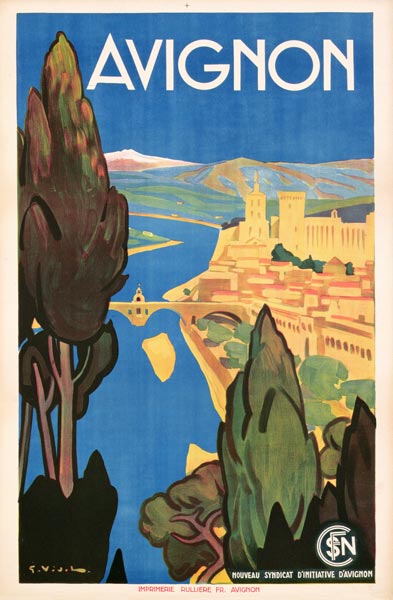 Poster promoting Avignon a French School, (20th century)