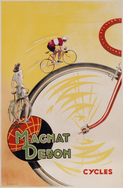 Poster advertising 'Magnat Debon' cycles a French School, (20th century)