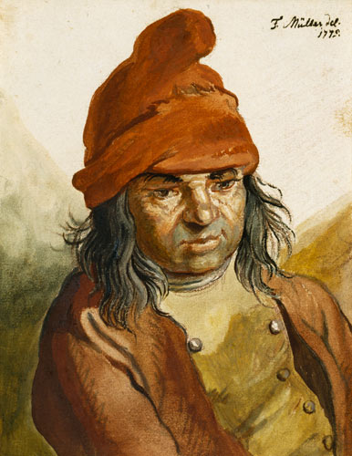 Smallholder with a red cap a Friedrich Maler-Müller Müller