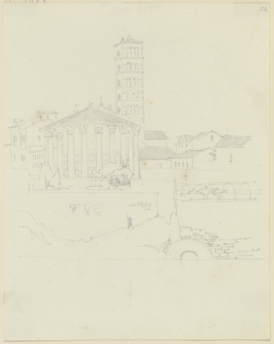 Der Tempio di Ercole Vincitore und S. Maria in Cosmedin in Rom a Friedrich Maximilian Hessemer