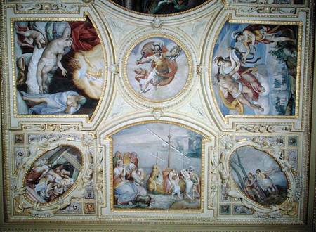 Ceiling painting depicting the Story of Perseus and Danae a Gaspar Becerra