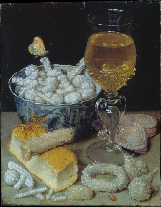Still Life with Bread and Sweetmeats a Georg Flegel