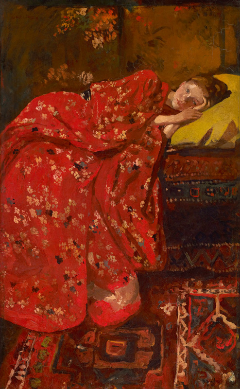 The Red Kimono a Georg Hendrik Breitner