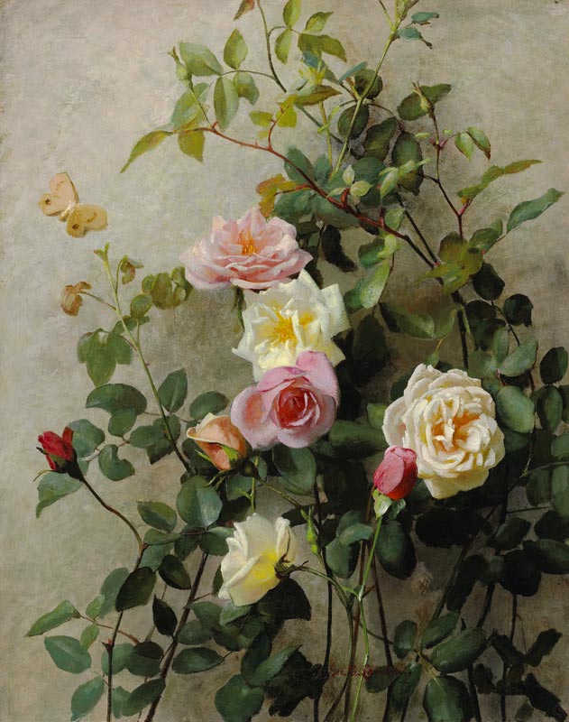 Roses on a Wall a George Cochran Lambdin