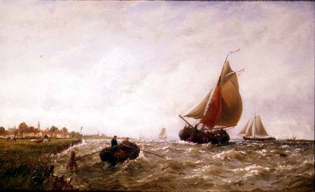 Shipping off a Dutch Coastline a George Stanfield Walters