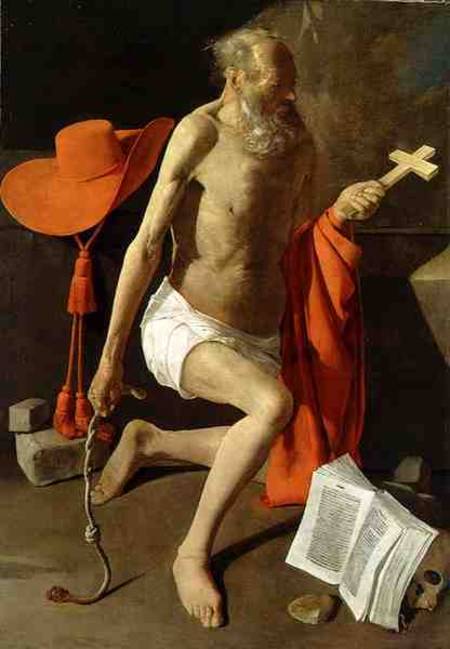 The Penitent St. Jerome a Georges de La Tour