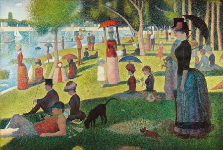 A Sunday afternoon on the island of La g - Georges Seurat come stampa  d\'arte o dipinto.