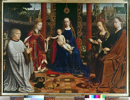 The Virgin and Child with Saints and Donor, 1523 (oil on oak) a Gerard David